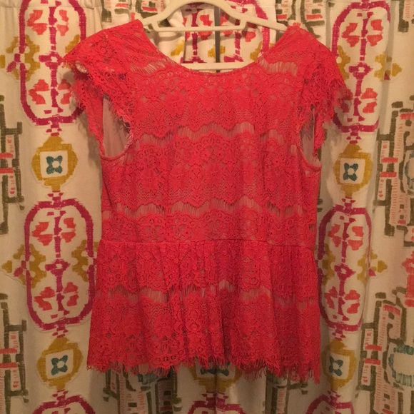 Anthropologie Tops - Anthropologie Lace Peplum Top Anthropologie Tops - Anthropologie Lace Peplum Top
